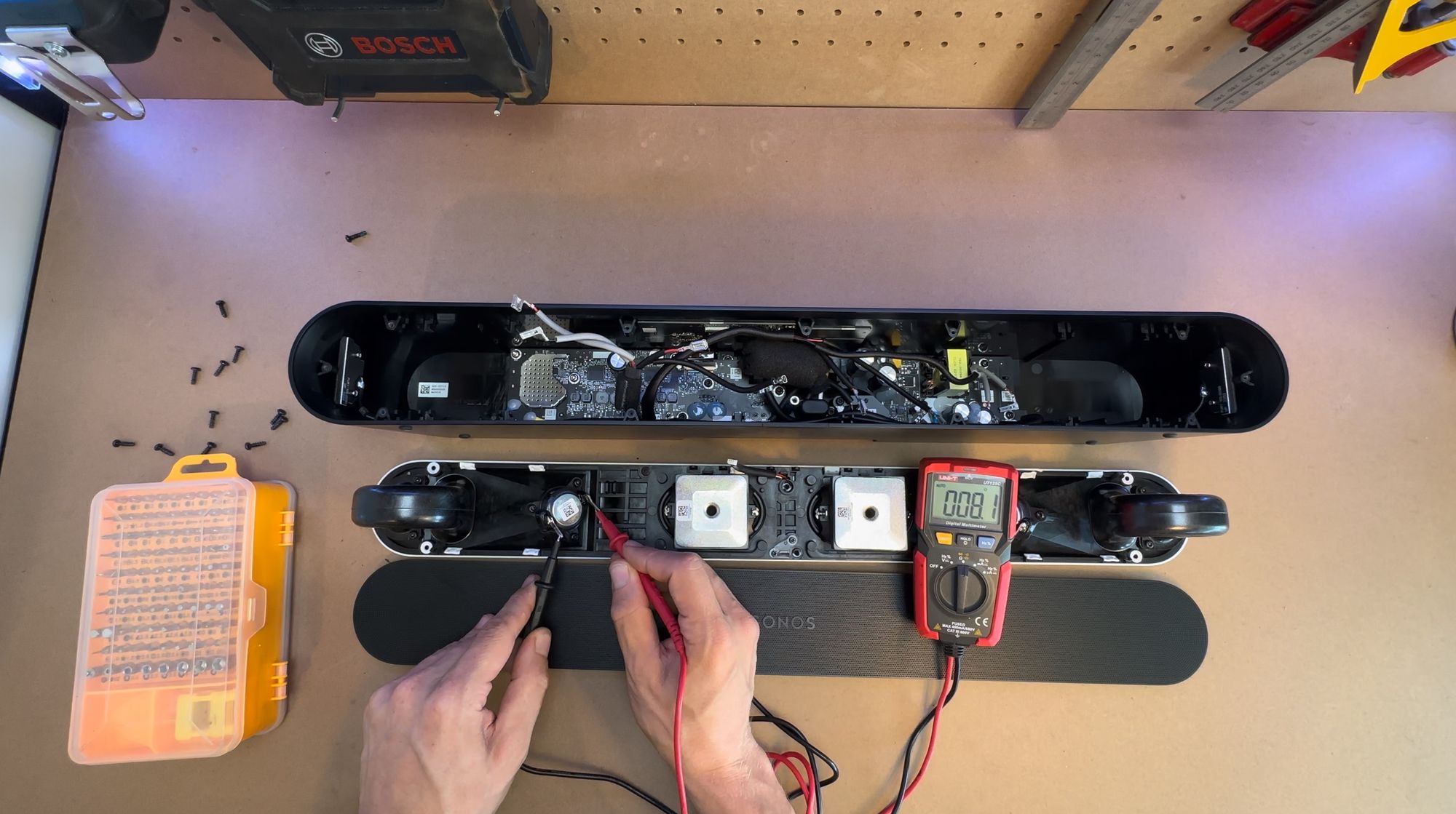 Measuring Sonos Ray tweeter ohms